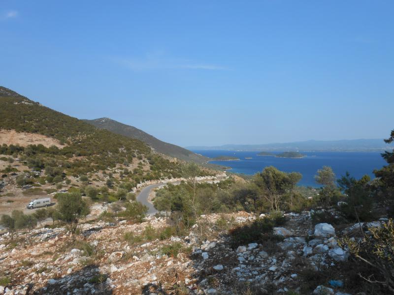 Szoba kilátással.... A háttérben Evia szigete
