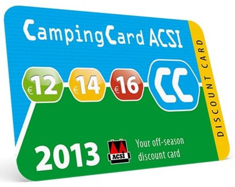 Az ACSI 2013-as Camping Card-ja