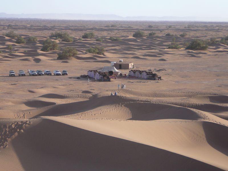 Mhamid - Sivatagi ideiglenes szállás|Itt éjszakáztunk