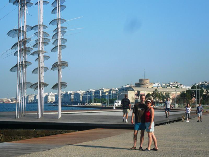 Thessaloniki - szállásunk előtt reggel