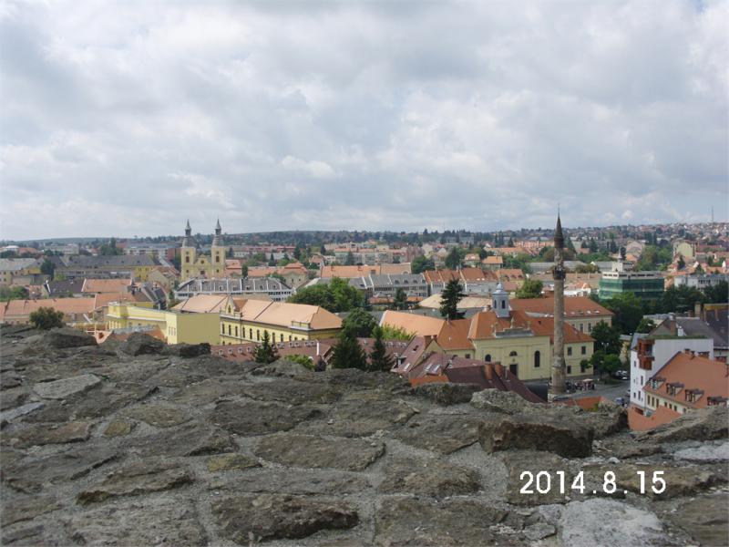 Eger látképe a várból